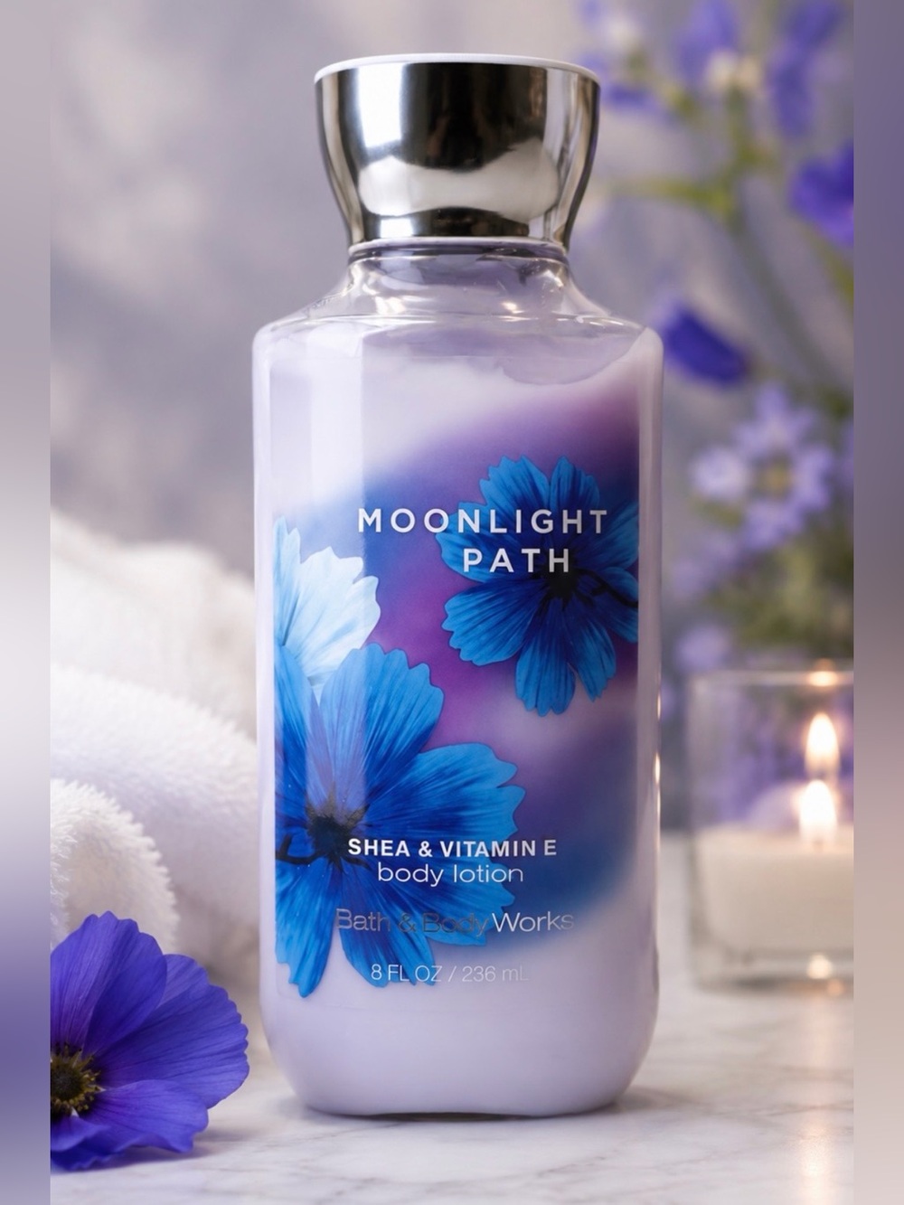 BATH & BODY WORKS • Purple Moonlight Path Shea & Vitamin E Body Lotion, 8 fl oz